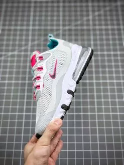 Nike Air Max 270 React White Teal And Pink For Sale -Cheap Jordan Shop Nike Air Max 270 React White Teal and Pink For Sale 3