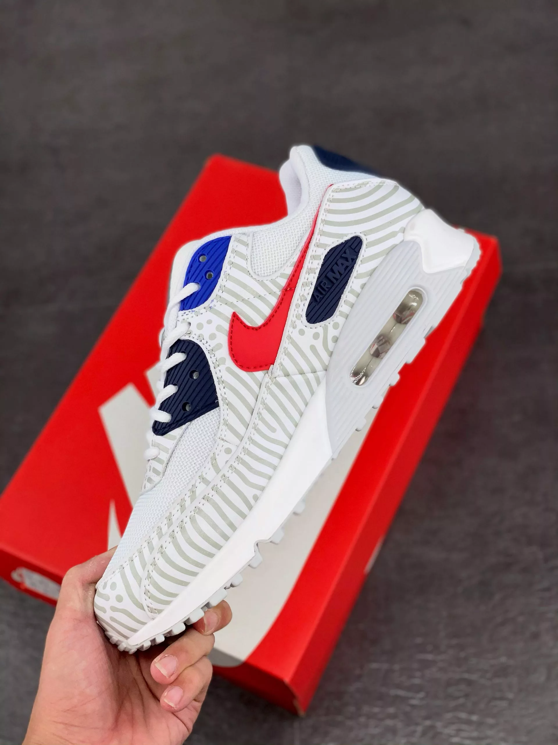 Nike Air Max 90 “Euro Tour” White Red CW7574-100 For Sale 5 Nike Air Max 90 “Euro Tour” White Red CW7574-100 For Sale - Image 4