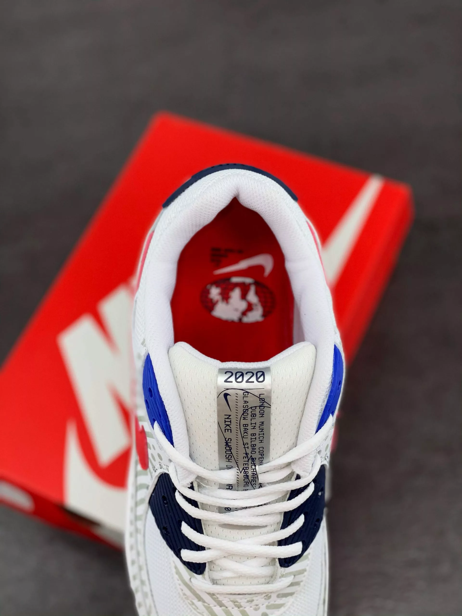 Nike Air Max 90 “Euro Tour” White Red CW7574-100 For Sale 8 Nike Air Max 90 “Euro Tour” White Red CW7574-100 For Sale - Image 7