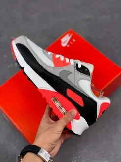 Nike Air Max 90 OG “Infrared” White/Black-Cool Grey-Radiant Red For Sale -Cheap Jordan Shop Nike Air Max 90 OG Infrared White Black Cool Grey Radiant Red For Sale 2