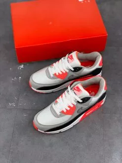 Nike Air Max 90 OG “Infrared” White/Black-Cool Grey-Radiant Red For Sale -Cheap Jordan Shop Nike Air Max 90 OG Infrared White Black Cool Grey Radiant Red For Sale 3