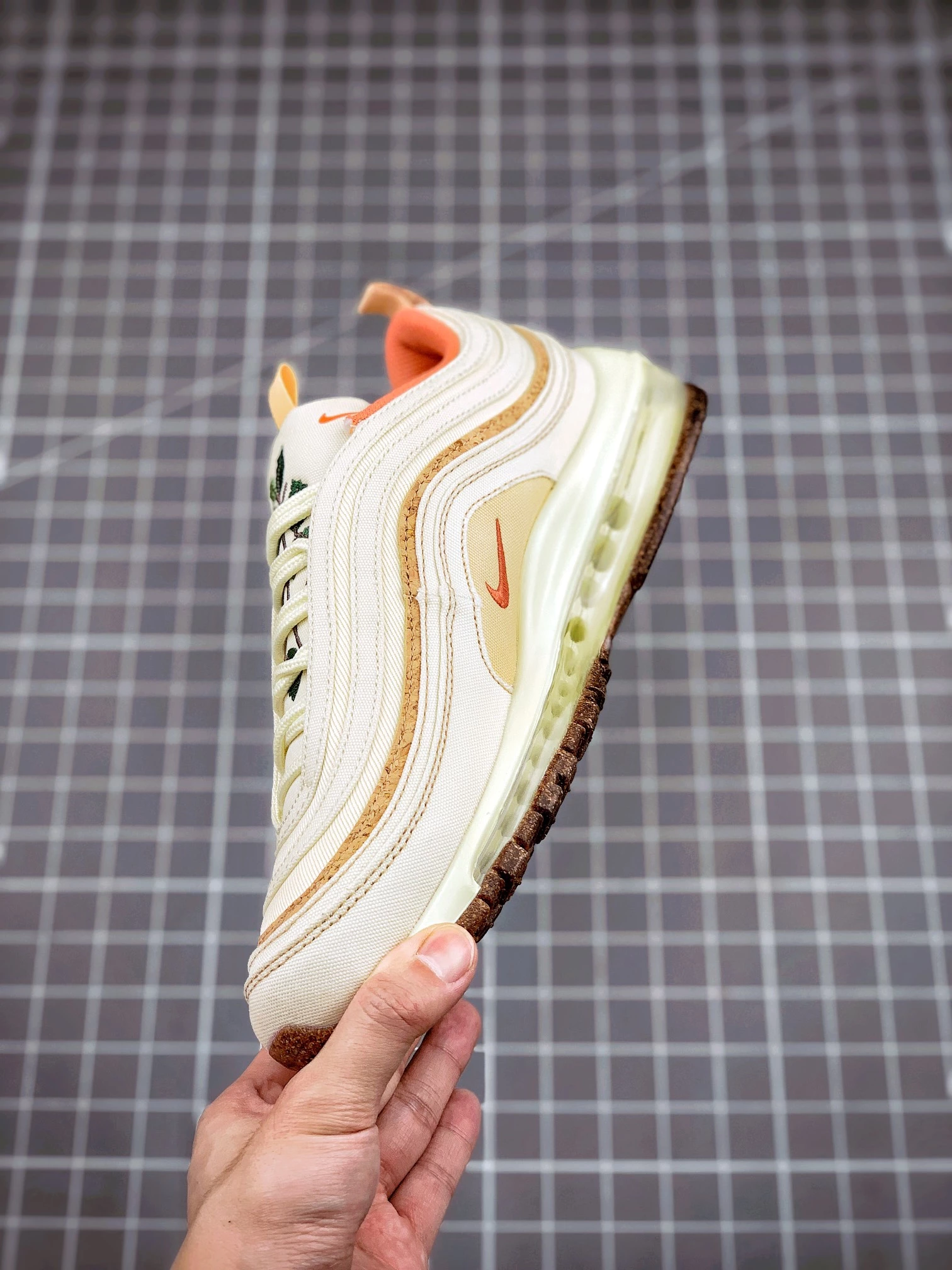 Nike Air Max 97 “Cork” Coconut Milk/Lite Sienna-Sesame For Sale 7 Nike Air Max 97 “Cork” Coconut Milk/Lite Sienna-Sesame For Sale - Image 5