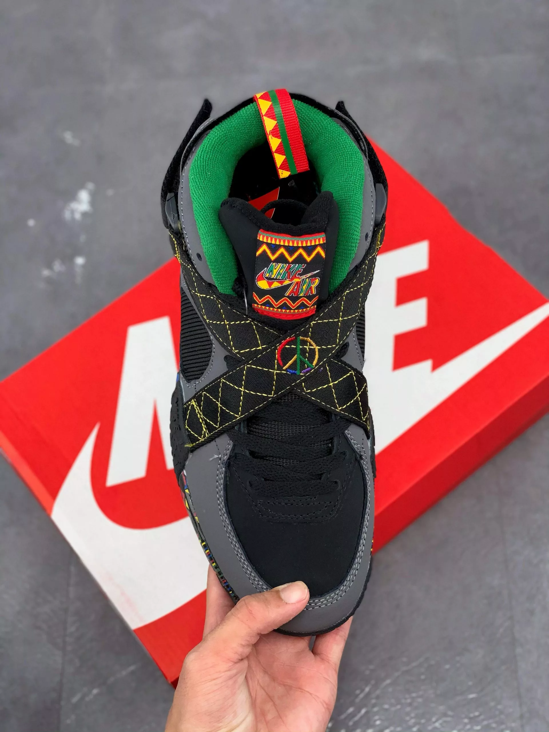 Nike Huarache Nike Air Raid “Urban Jungle Gym” Black/Dark Grey/Pine Green For Sale 7 Nike Huarache Nike Air Raid “Urban Jungle Gym” Black/Dark Grey/Pine Green For Sale - Image 5