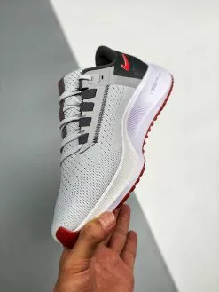 Nike Huarache Nike Air Zoom Pegasus 38 Pure Platinum/Wolf Grey/Iron Grey/Chile Red For Sale -Cheap Jordan Shop Nike Air Zoom Pegasus 38 Pure Platinum Wolf Grey Iron Grey Chile Red 4