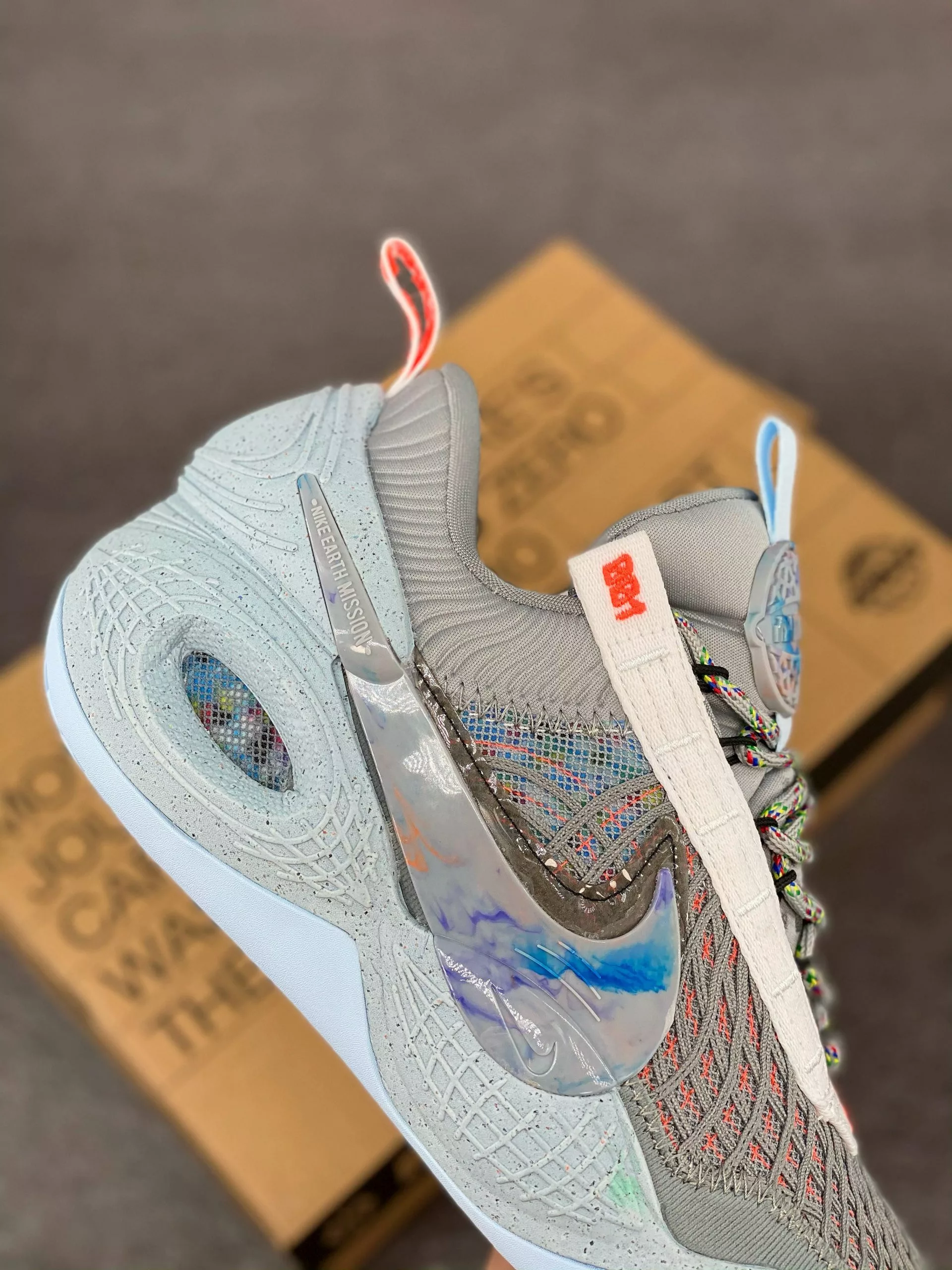 Nike Huarache Nike Cosmic Unity “Space Hippie” Particle Grey/Chambray Blue For Sale 6 Nike Huarache Nike Cosmic Unity “Space Hippie” Particle Grey/Chambray Blue For Sale - Image 4