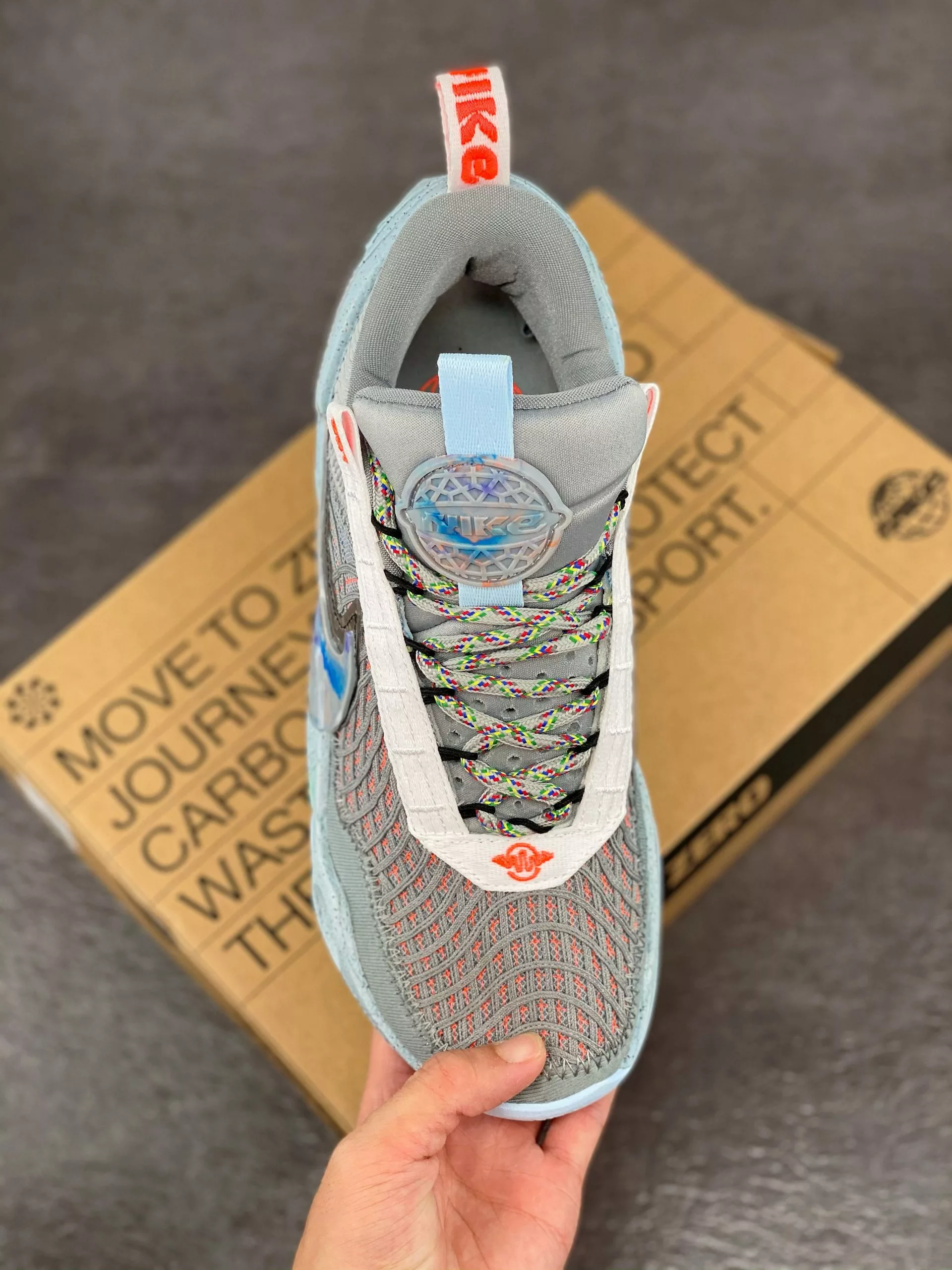 Nike Huarache Nike Cosmic Unity “Space Hippie” Particle Grey/Chambray Blue For Sale 8 Nike Huarache Nike Cosmic Unity “Space Hippie” Particle Grey/Chambray Blue For Sale - Image 6