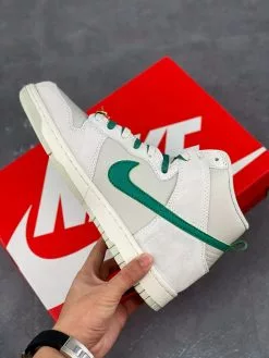 Nike SB Dunk Nike Dunk High “First Use” Light Bone/Sail/Green Noise For Sale -Cheap Jordan Shop Nike Dunk High First Use Light Bone Sail Green Noise For Sale 2