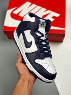 Nike SB Dunk Nike Dunk High White/Midnight Navy-White For Sale
