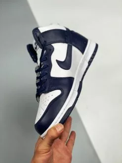 Nike SB Dunk Nike Dunk High White/Midnight Navy-White For Sale -Cheap Jordan Shop Nike Dunk High White Midnight Navy White For Sale 4 1