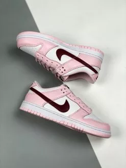 Nike SB Dunk Nike Dunk Low GS ‘Valentine’s Day’ White Pink CW1590-601 For Sale -Cheap Jordan Shop Nike Dunk Low GS Valentines Day White Pink CW1590 601 For Sale 3 1