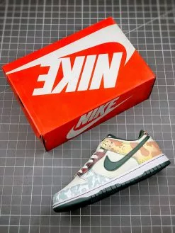 Nike SB Dunk Nike Dunk Low SE ‘Multi Camo’ Sail/Vintage Green-Total Orange For Sale -Cheap Jordan Shop Nike Dunk Low SE Multi Camo Sail Vintage Green Total Orange For Sale 2