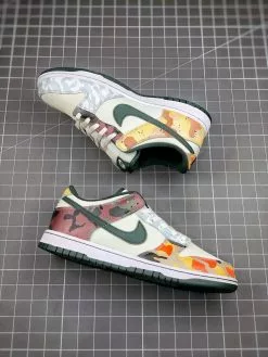 Nike SB Dunk Nike Dunk Low SE ‘Multi Camo’ Sail/Vintage Green-Total Orange For Sale -Cheap Jordan Shop Nike Dunk Low SE Multi Camo Sail Vintage Green Total Orange For Sale 3