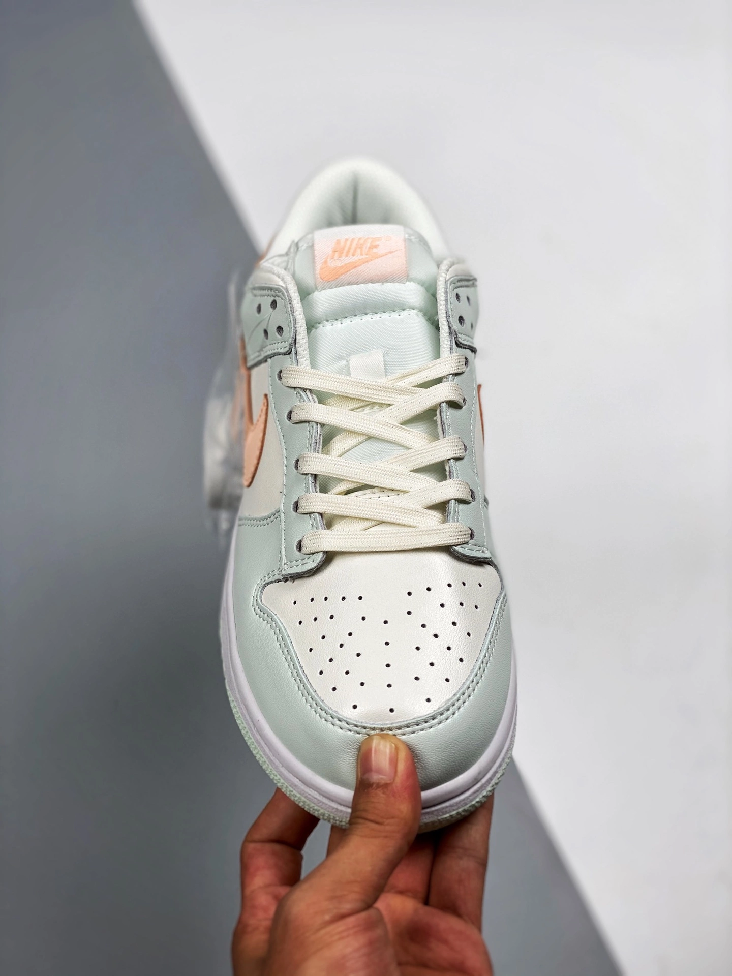 Nike SB Dunk Nike Dunk Low Sail/Crimson Tint-Barely Green-White For Sale 8 Nike SB Dunk Nike Dunk Low Sail/Crimson Tint-Barely Green-White For Sale - Image 6