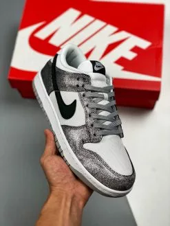 Nike SB Dunk Nike Dunk Low “Shimmer” White/Metallic Silver-Black For Sale