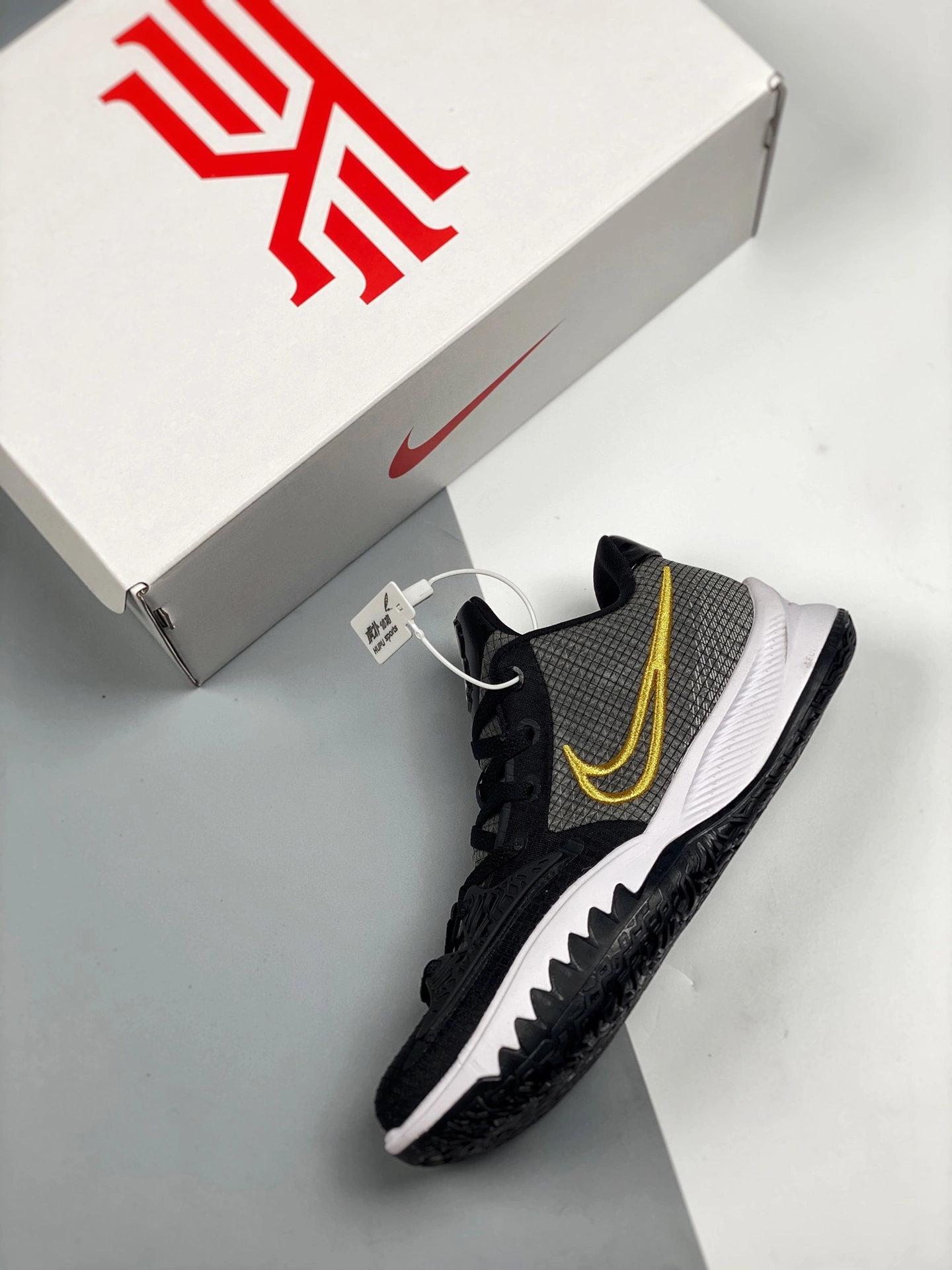 Nike Kyrie Low 4 Black Yellow CZ0105-001 For Sale 5 Nike Kyrie Low 4 Black Yellow CZ0105-001 For Sale - Image 3