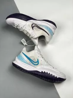 Nike Kyrie Low 4 White/Laser Blue-Dark Raisin For Sale -Cheap Jordan Shop Nike Kyrie Low 4 White Laser Blue Dark Raisin For Sale 3 1
