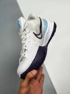 Nike Kyrie Low 4 White/Laser Blue-Dark Raisin For Sale -Cheap Jordan Shop Nike Kyrie Low 4 White Laser Blue Dark Raisin For Sale 4 1