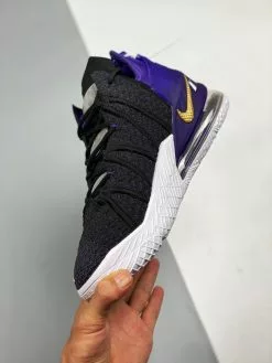 Nike LeBron 18 “Lakers” Black/Metallic Gold-Court Purple-White For Sale -Cheap Jordan Shop Nike LeBron 18 Lakers Black Metallic Gold Court Purple White For Sale 4