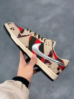 Nike SB Dunk Low “Freddy Krueger” Taupe/Chrome For Sale -Cheap Jordan Shop Nike SB Dunk Low Freddy Krueger Taupe Chrome For Sale 2