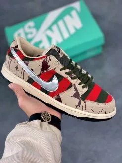 Nike SB Dunk Low “Freddy Krueger” Taupe/Chrome For Sale -Cheap Jordan Shop Nike SB Dunk Low Freddy Krueger Taupe Chrome For Sale 5