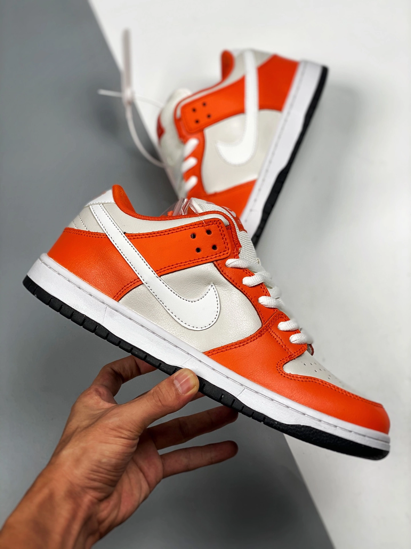 Nike SB Dunk Low “Orange Box” Safety Orange/White-Cream For Sale 4 Nike SB Dunk Low “Orange Box” Safety Orange/White-Cream For Sale - Image 2