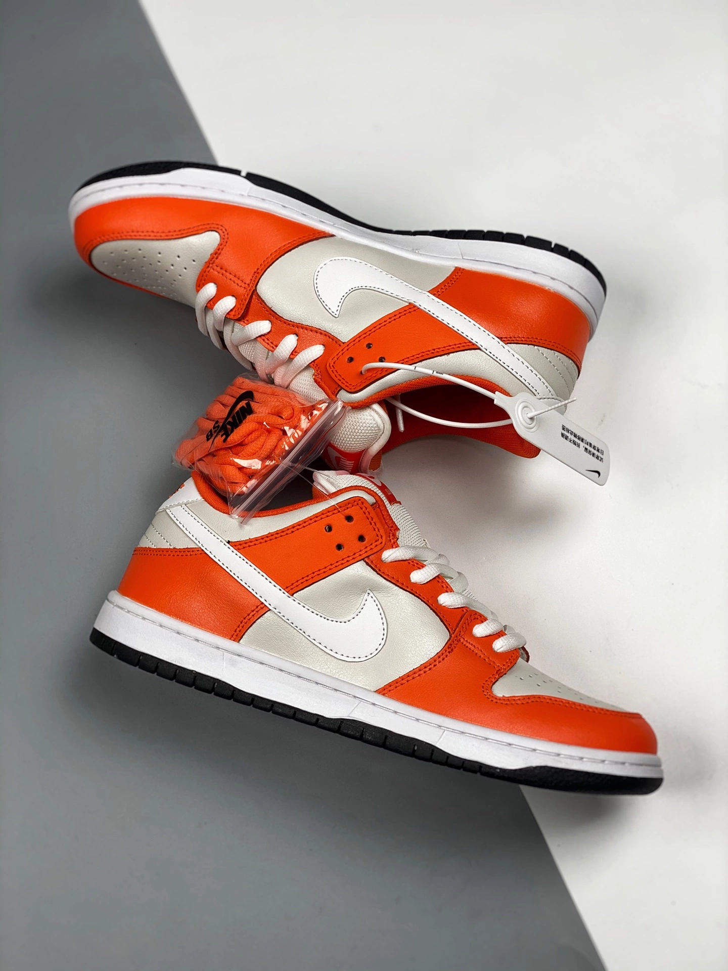 Nike SB Dunk Low “Orange Box” Safety Orange/White-Cream For Sale 6 Nike SB Dunk Low “Orange Box” Safety Orange/White-Cream For Sale - Image 4