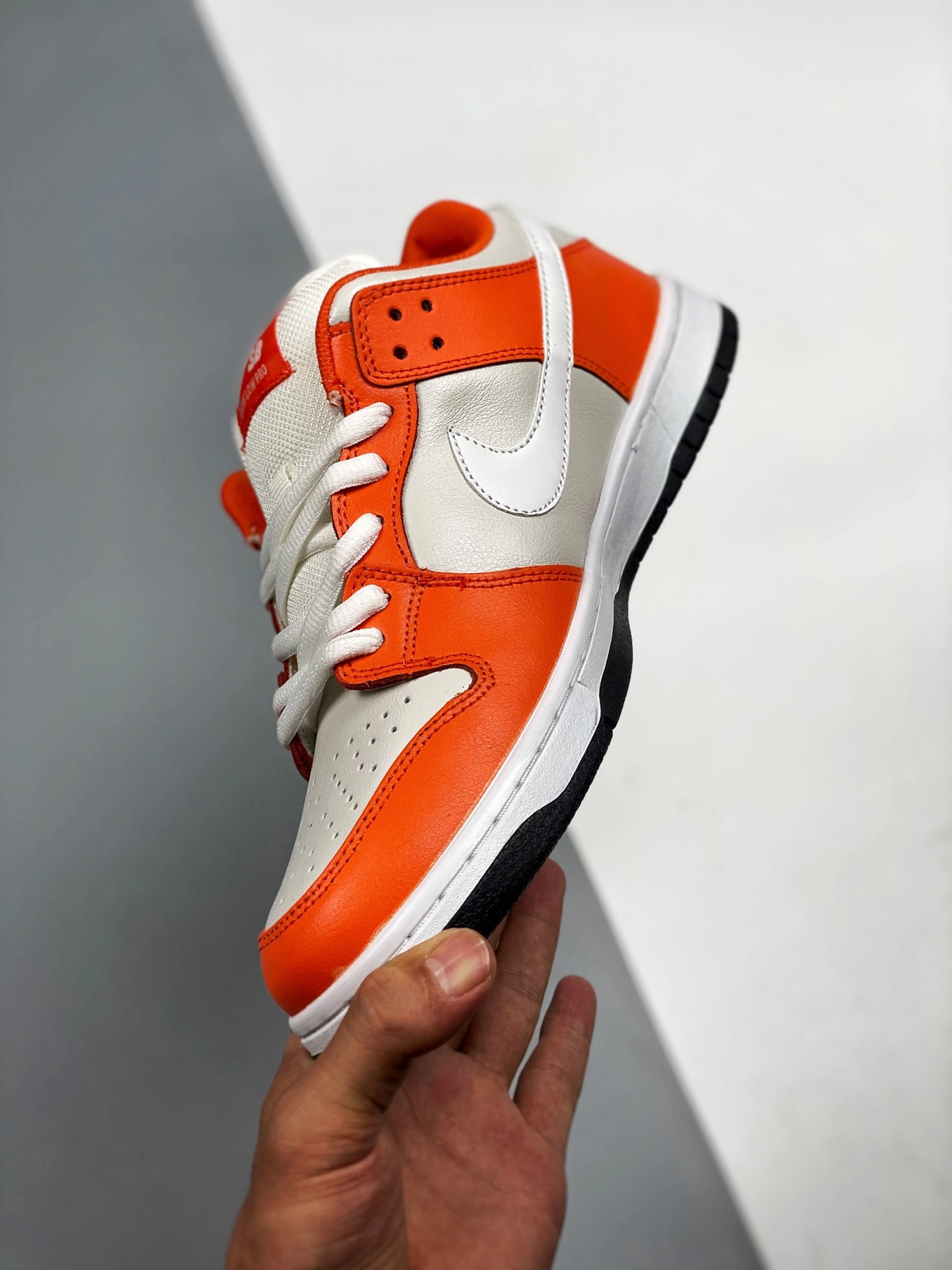 Nike SB Dunk Low “Orange Box” Safety Orange/White-Cream For Sale 7 Nike SB Dunk Low “Orange Box” Safety Orange/White-Cream For Sale - Image 5