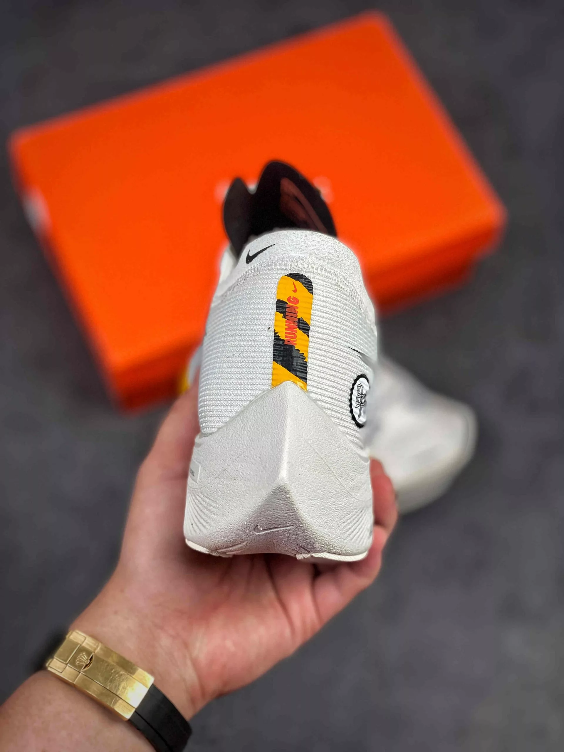 Nike React Element 55 Nike ZoomX VaporFly NEXT% 2 “BRS” White/Black-University Gold-Orange For Sale 8 Nike React Element 55 Nike ZoomX VaporFly NEXT% 2 “BRS” White/Black-University Gold-Orange For Sale - Image 6