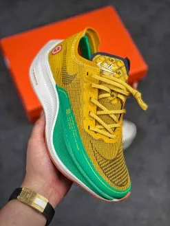 Nike React Element 55 Nike ZoomX VaporFly NEXT% 2 Dark Sulfur/Stadium Green For Sale