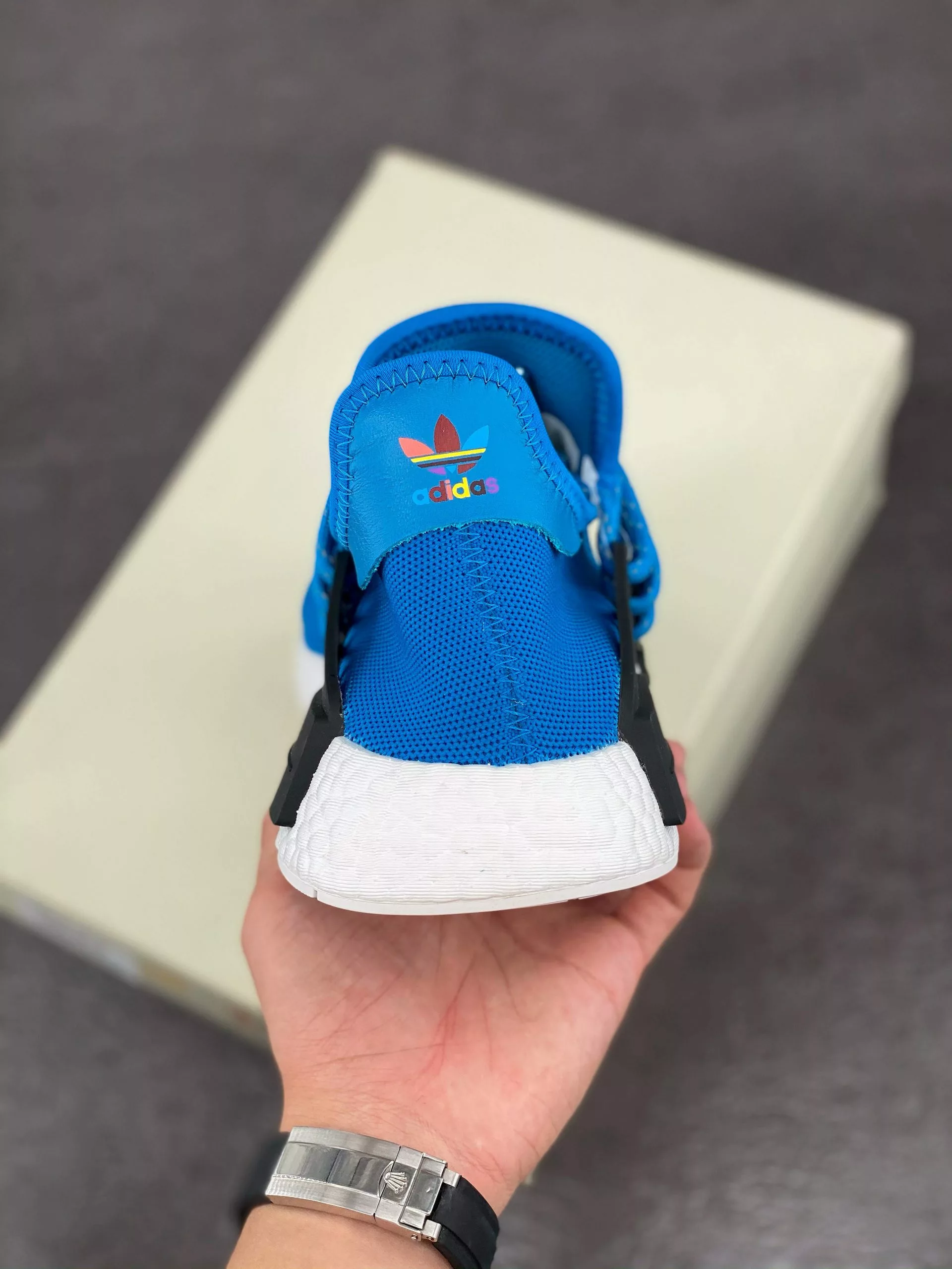 Adidas NMD Pharrell Williams X Adidas HU NMD “Human Being” Shale Blue BB0618 For Sale 8 Adidas NMD Pharrell Williams X Adidas HU NMD “Human Being” Shale Blue BB0618 For Sale - Image 6