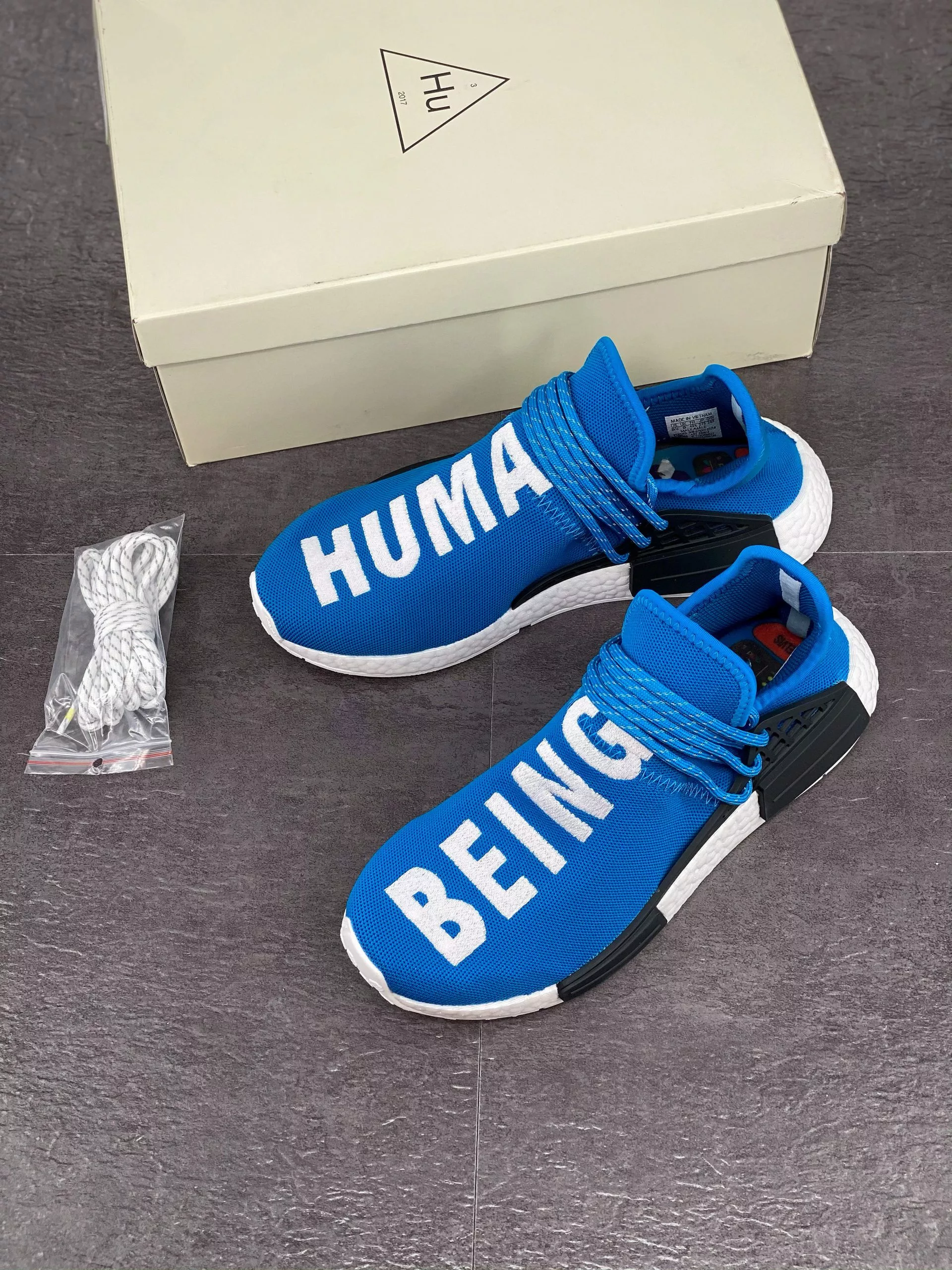 Adidas NMD Pharrell Williams X Adidas HU NMD “Human Being” Shale Blue BB0618 For Sale 9 Adidas NMD Pharrell Williams X Adidas HU NMD “Human Being” Shale Blue BB0618 For Sale - Image 7