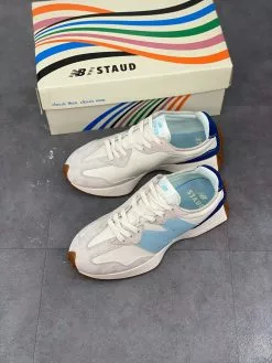 STAUD X New Balance 327 White Grey For Sale -Cheap Jordan Shop STAUD x New Balance 327 White Grey For Sale 2
