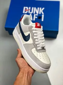 Undefeated X Nike Air Force 1 ‘5 On It’ Grey Fog/Imperial Blue For Sale