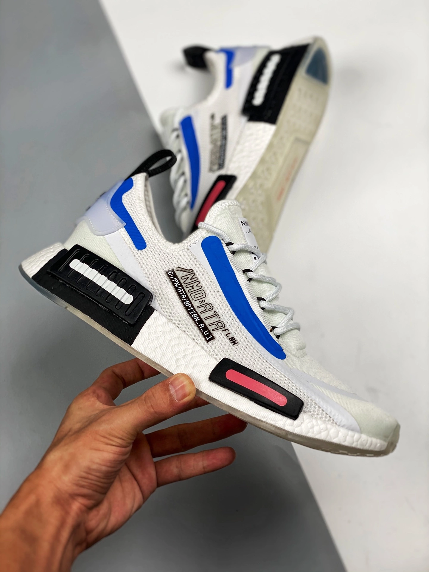 Adidas NMD R1 Spectoo White Black FZ3209 For Sale 4 Adidas NMD R1 Spectoo White Black FZ3209 For Sale - Image 2