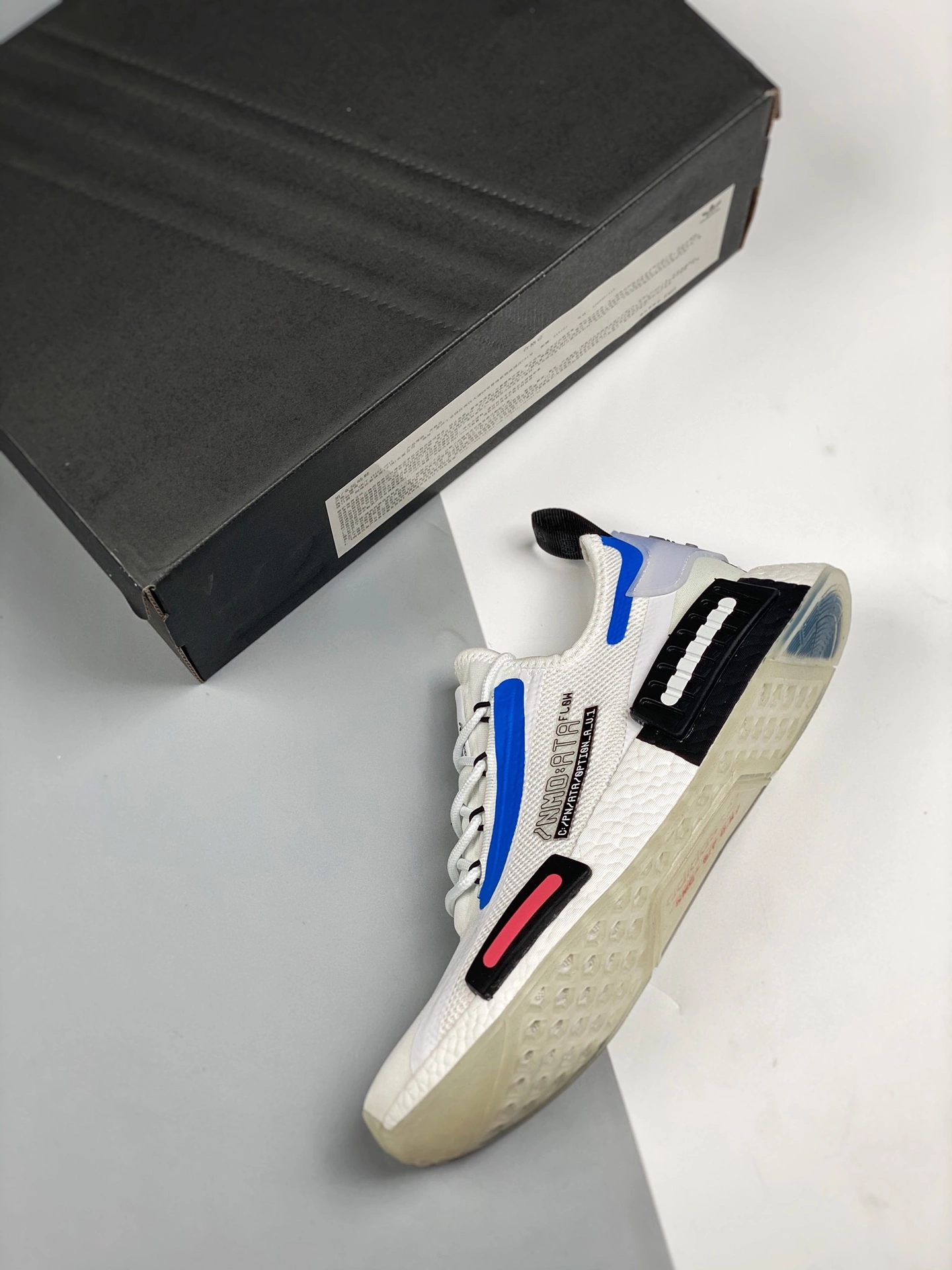 Adidas NMD R1 Spectoo White Black FZ3209 For Sale 5 Adidas NMD R1 Spectoo White Black FZ3209 For Sale - Image 3